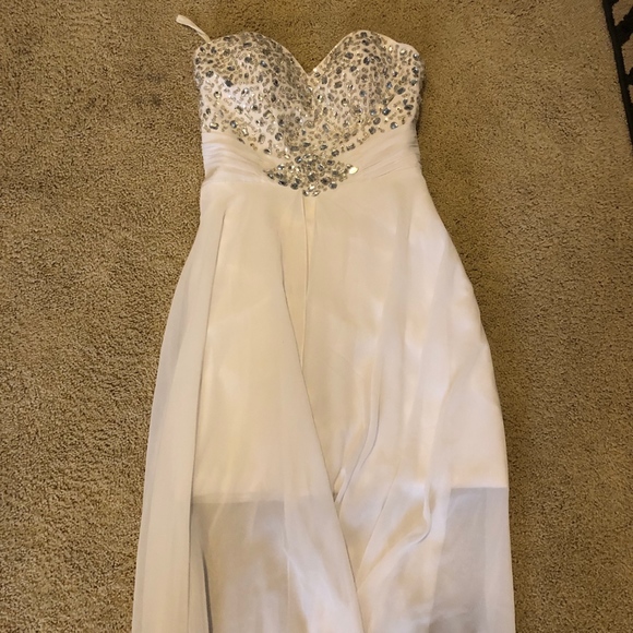 macy's formal white dresses